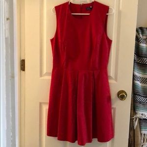 Red Pleated Gap Dress